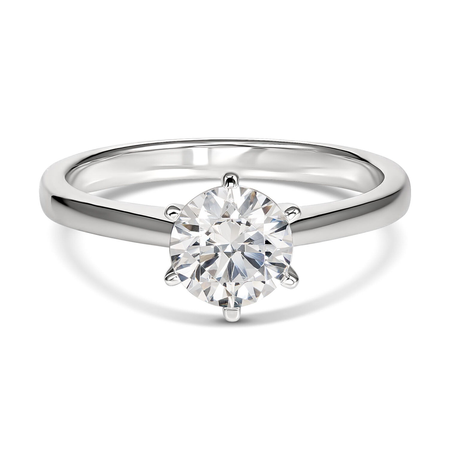 Six claw Round Brilliant Ring - 1ct | EverGem